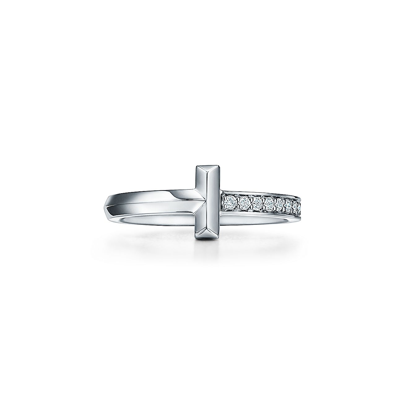 Tiffany T T1 Ring in 18k Gold with Diamonds, 2.5 mm